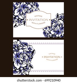 Invitation with floral background Invitation with floral background