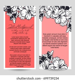 Invitation with floral background
