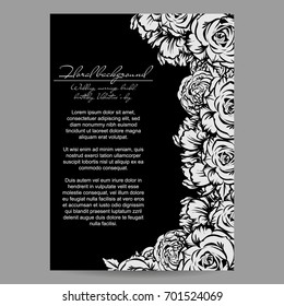 Invitation with floral background