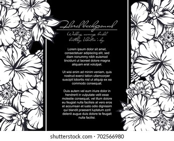 Invitation with floral background