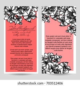 Invitation with floral background