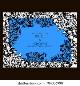 Invitation with floral background