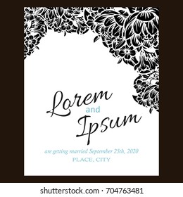 Invitation with floral background