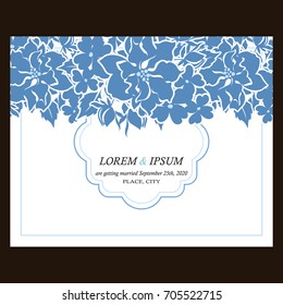 Invitation with floral background