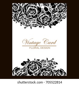 Invitation with floral background