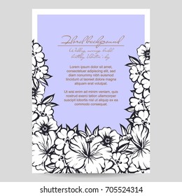 Invitation with floral background