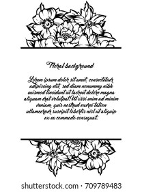Invitation with floral background