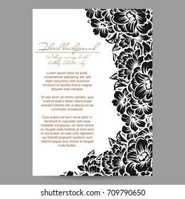 Invitation with floral background