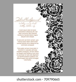 Invitation with floral background
