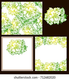 Invitation with floral background
