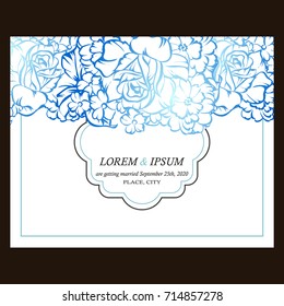 Invitation with floral background