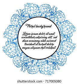 Invitation with floral background