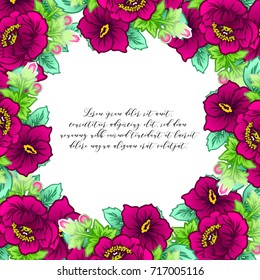 Invitation with floral background