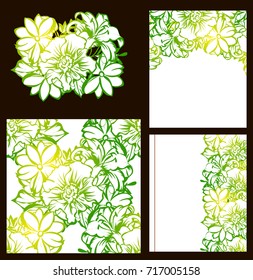 Invitation with floral background Invitation with floral background