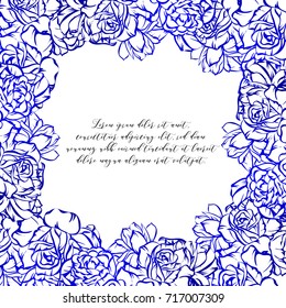 Invitation with floral background