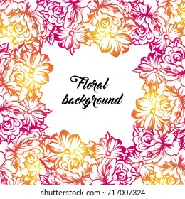 Invitation with floral background