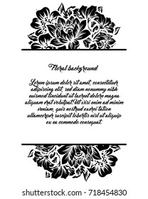 Invitation with floral background