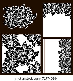 Invitation with floral background