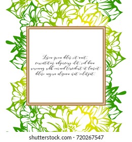 Invitation with floral background