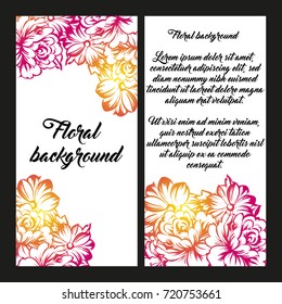 Invitation with floral background