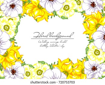 Invitation with floral background Invitation with floral background