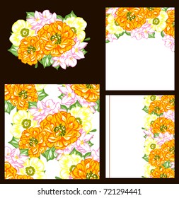 Invitation with floral background