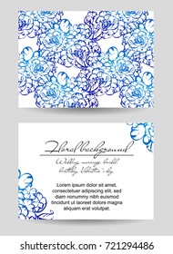 Invitation with floral background