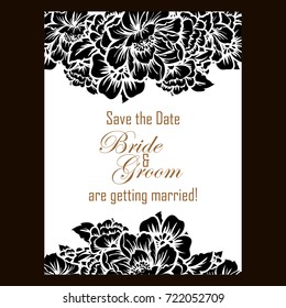 Invitation with floral background