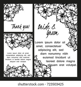 Invitation with floral background