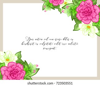 Invitation with floral background