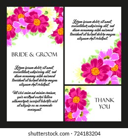 Invitation with floral background