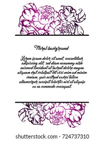 Invitation with floral background