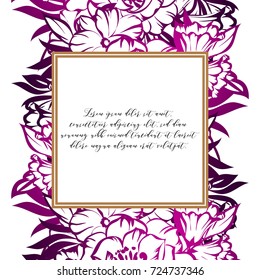 Invitation with floral background