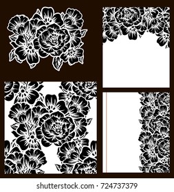 Invitation with floral background