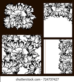 Invitation with floral background
