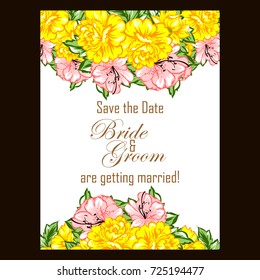 Invitation with floral background
