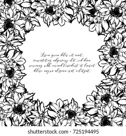 Invitation with floral background