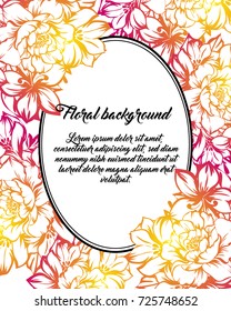 Invitation with floral background