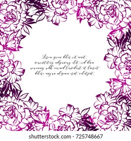 Invitation with floral background