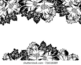 Invitation with floral background