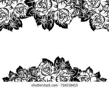 Invitation with floral background Invitation with floral background