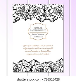 Invitation with floral background