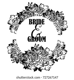 Invitation with floral background