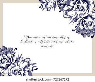 Invitation with floral background