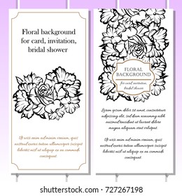 Invitation with floral background