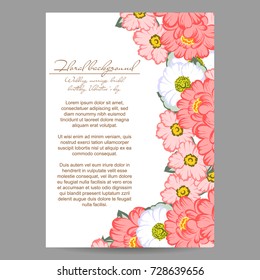 Invitation with floral background