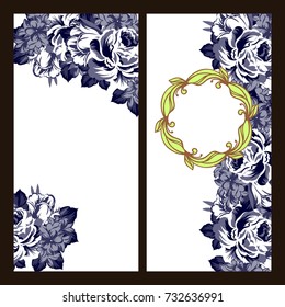 Invitation with floral background