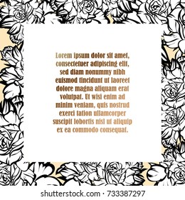 Invitation with floral background