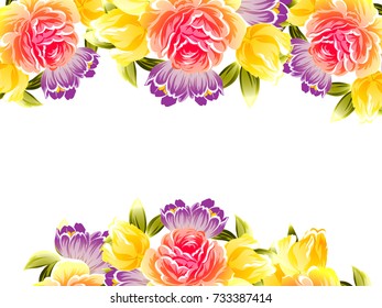 Invitation with floral background