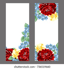 Invitation with floral background